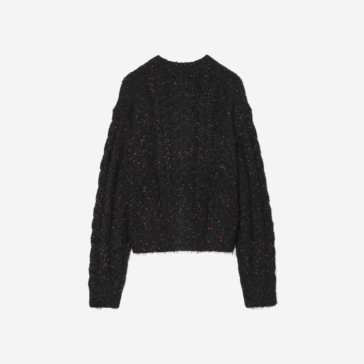 Color Nep Mole Knit Cardigan / black – th products