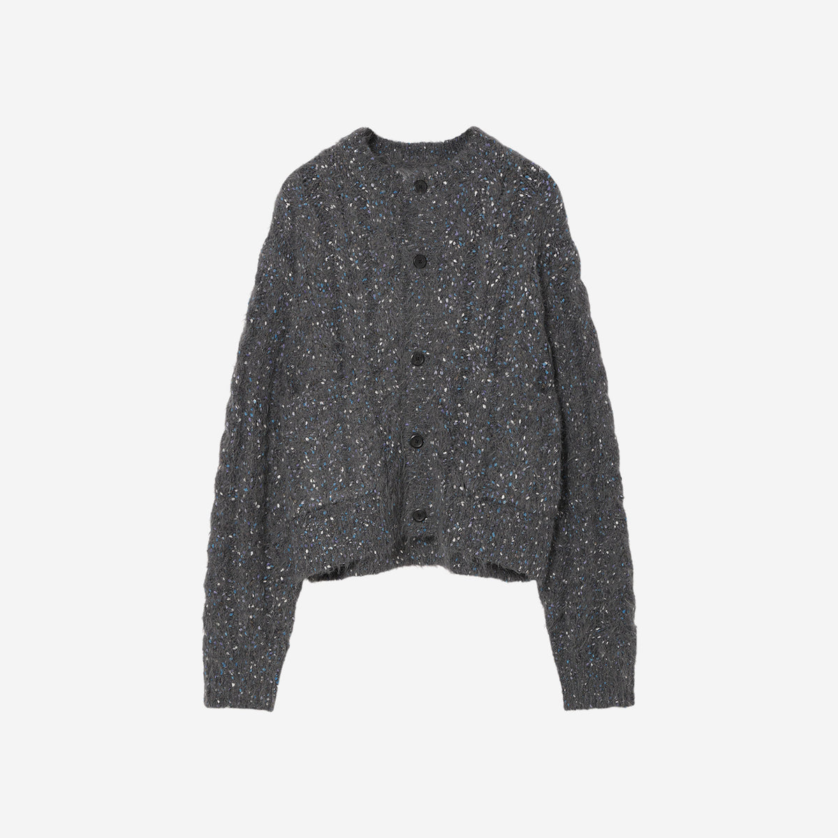Color Nep Mole Knit Cardigan / gray – th products