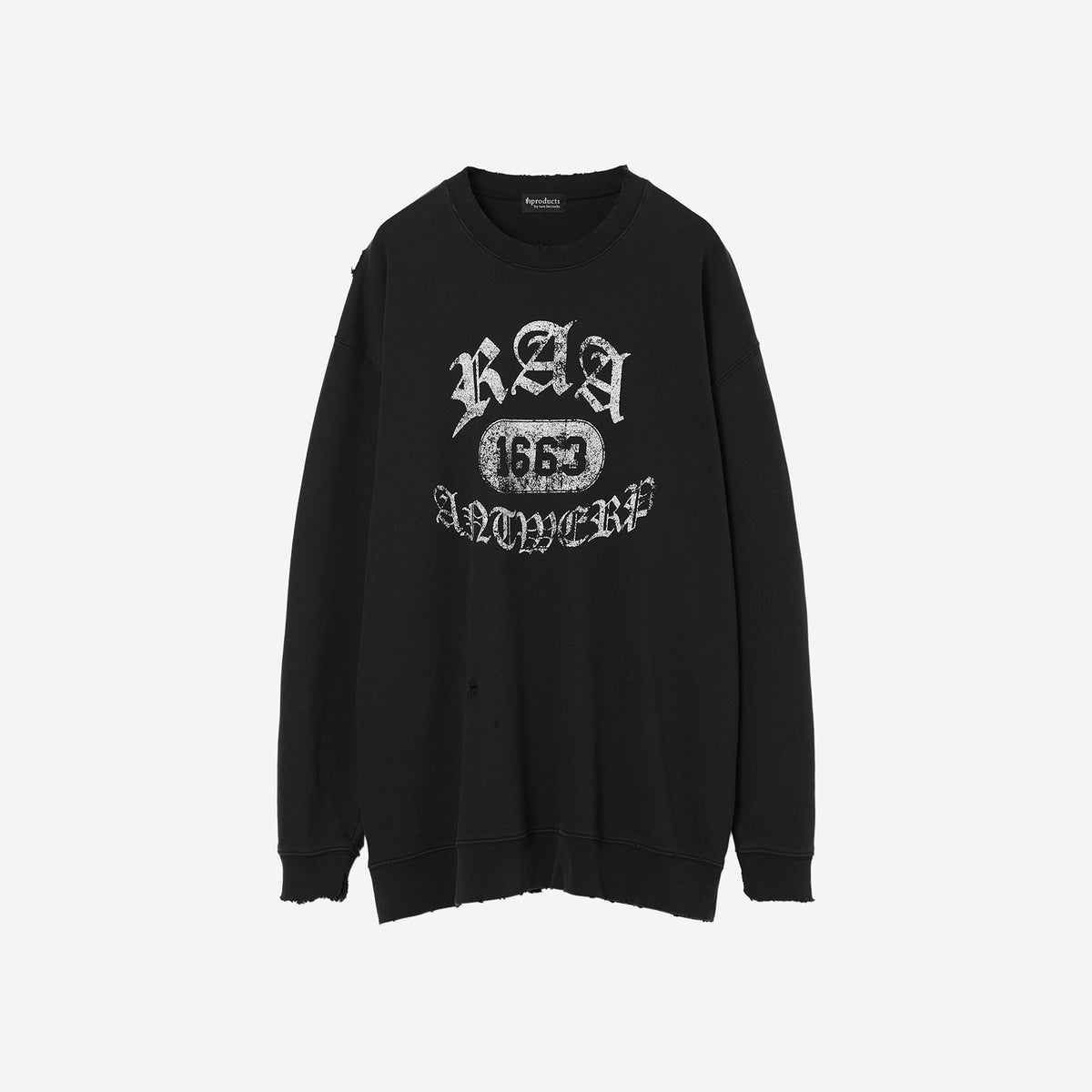 Damaged College Sweatshirt / black – th products