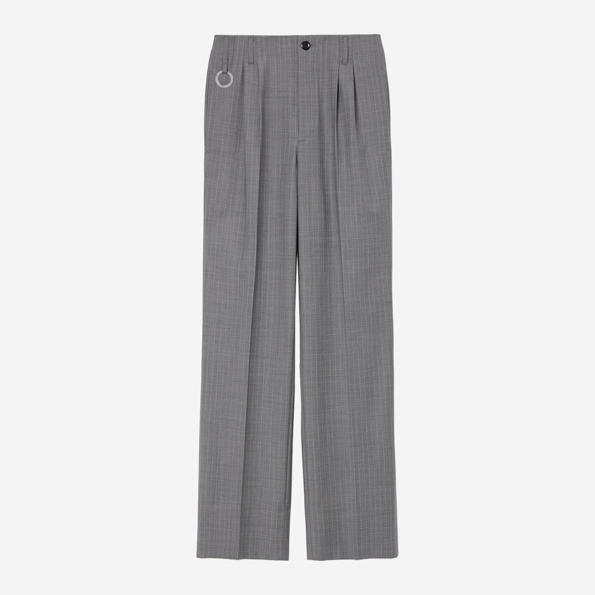 QUINN / Wide Tailored Pants / gray stripe – th products