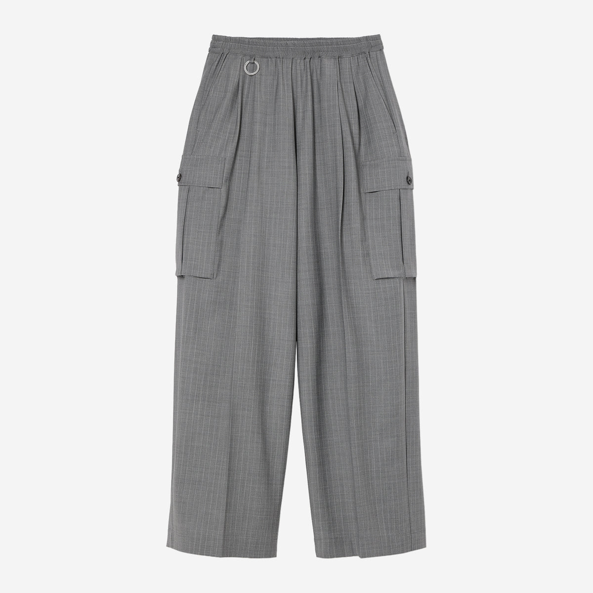 Wide Cargo Pants / gray stripe – th products
