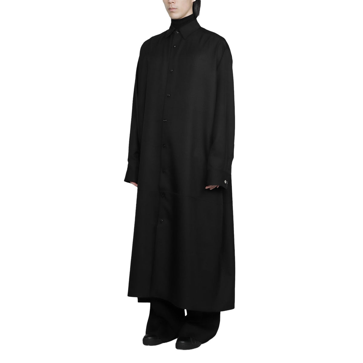 Long Shirt Coat / black – th products