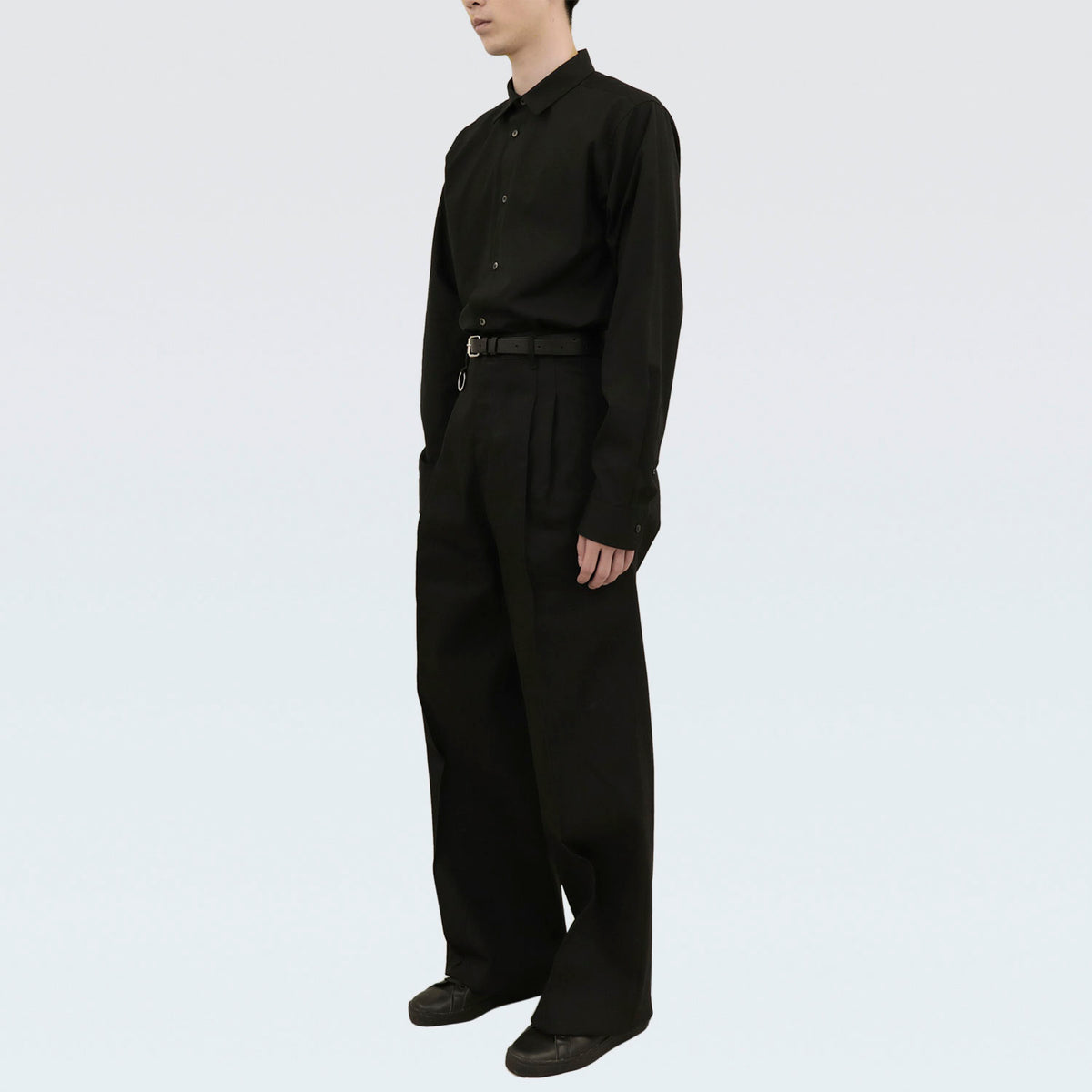ANISH / Semi-Wide Tailored Pants / black – th products