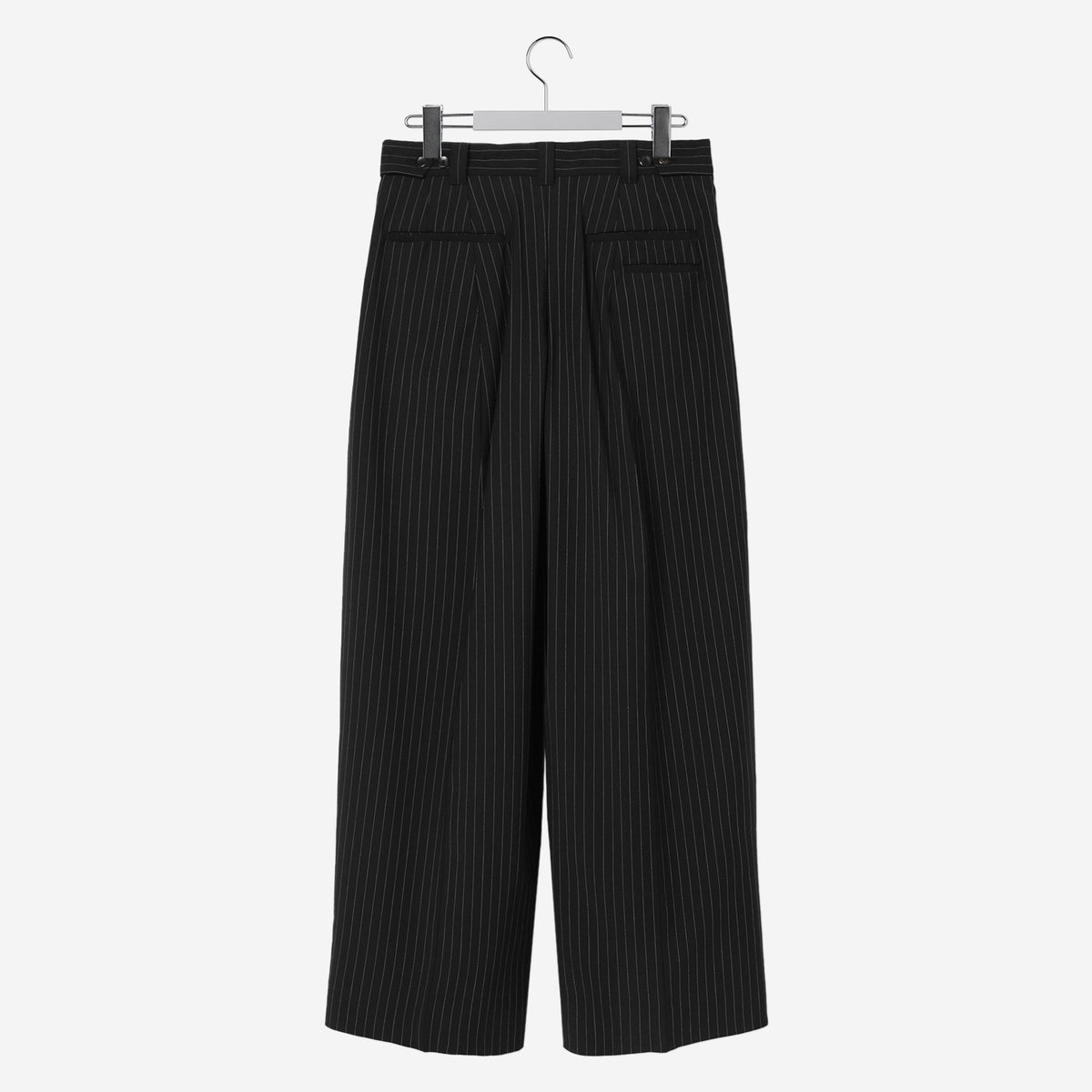 Extra Volumed Tapered Pants / black stripe