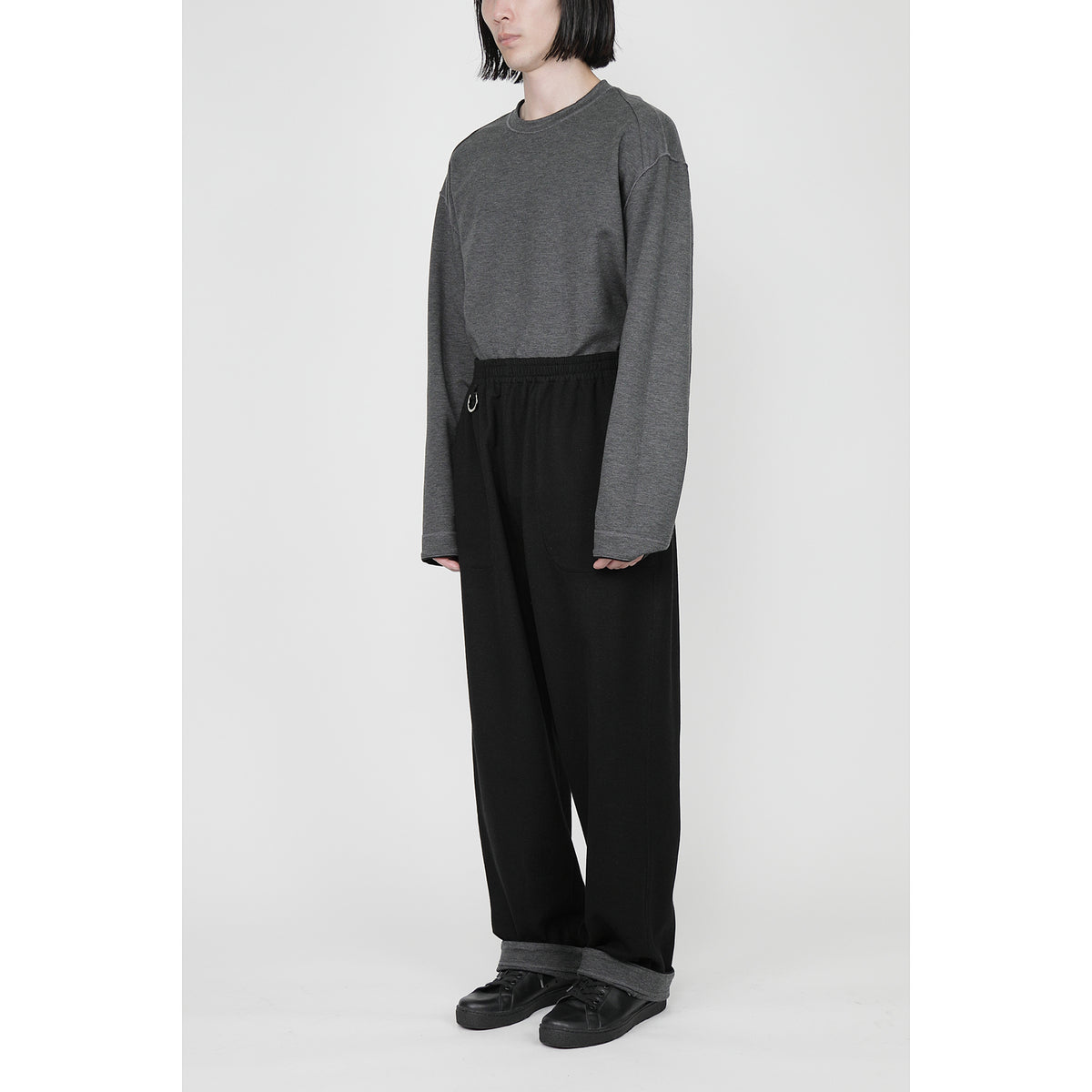 Double Side Easy Pants / black