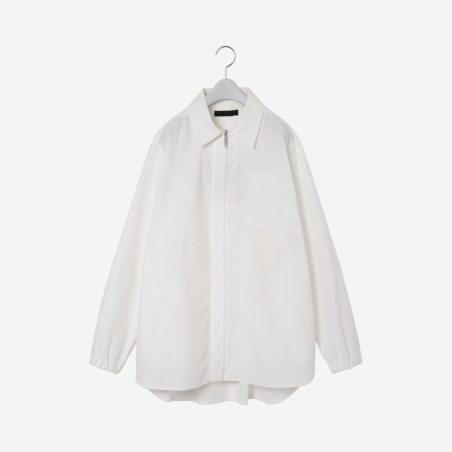 Midsize L/S Zip Shirt / white
