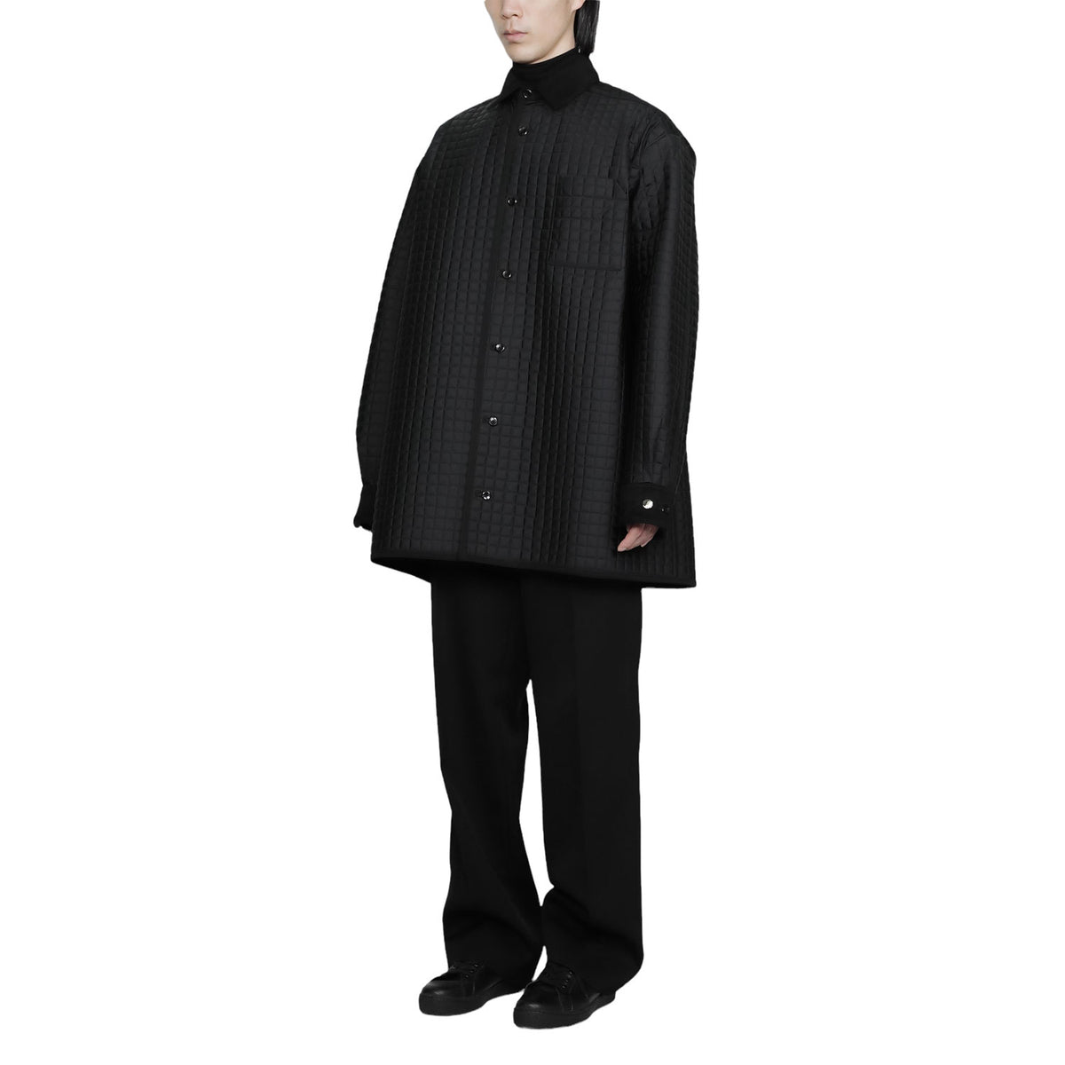 Oversized Quilt Shirt / black – th products