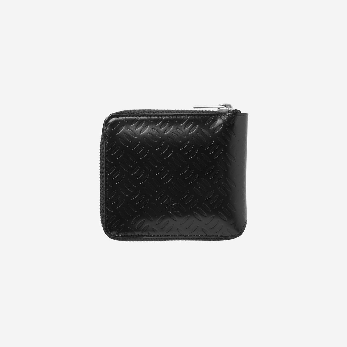 Embossed Zip Around Wallet / black × silver – th products