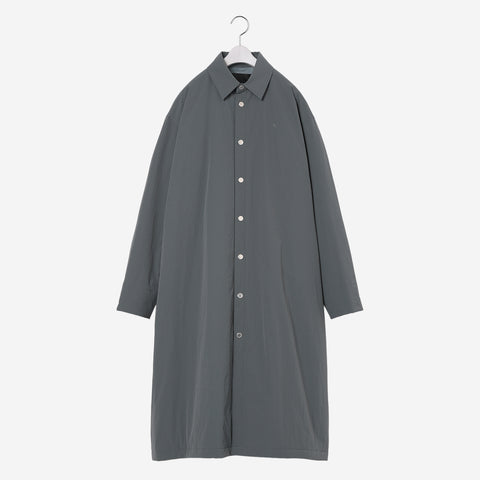 Padded Long Shirt Coat / gray