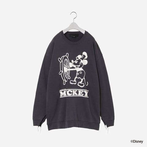 Printed Sweat Shirt / navy