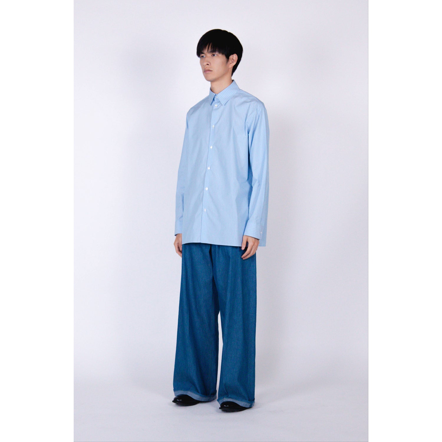 ROMAN / Midsize Shirt / sax stripe – th products