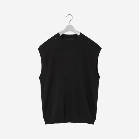 Dot Hole Vest / black