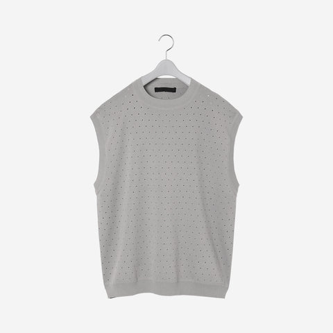 Dot Hole Vest / gray