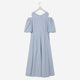 Volumed Sleeve Dress / blue