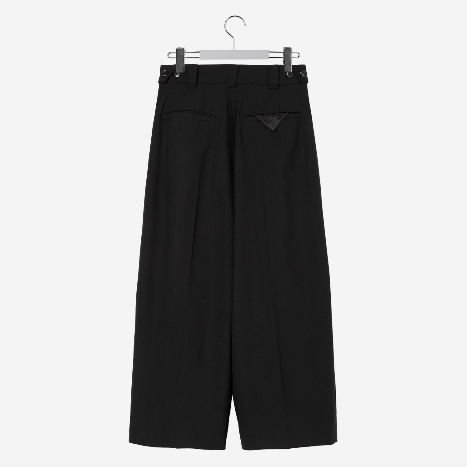 Extra Volumed Cropped Pants / black