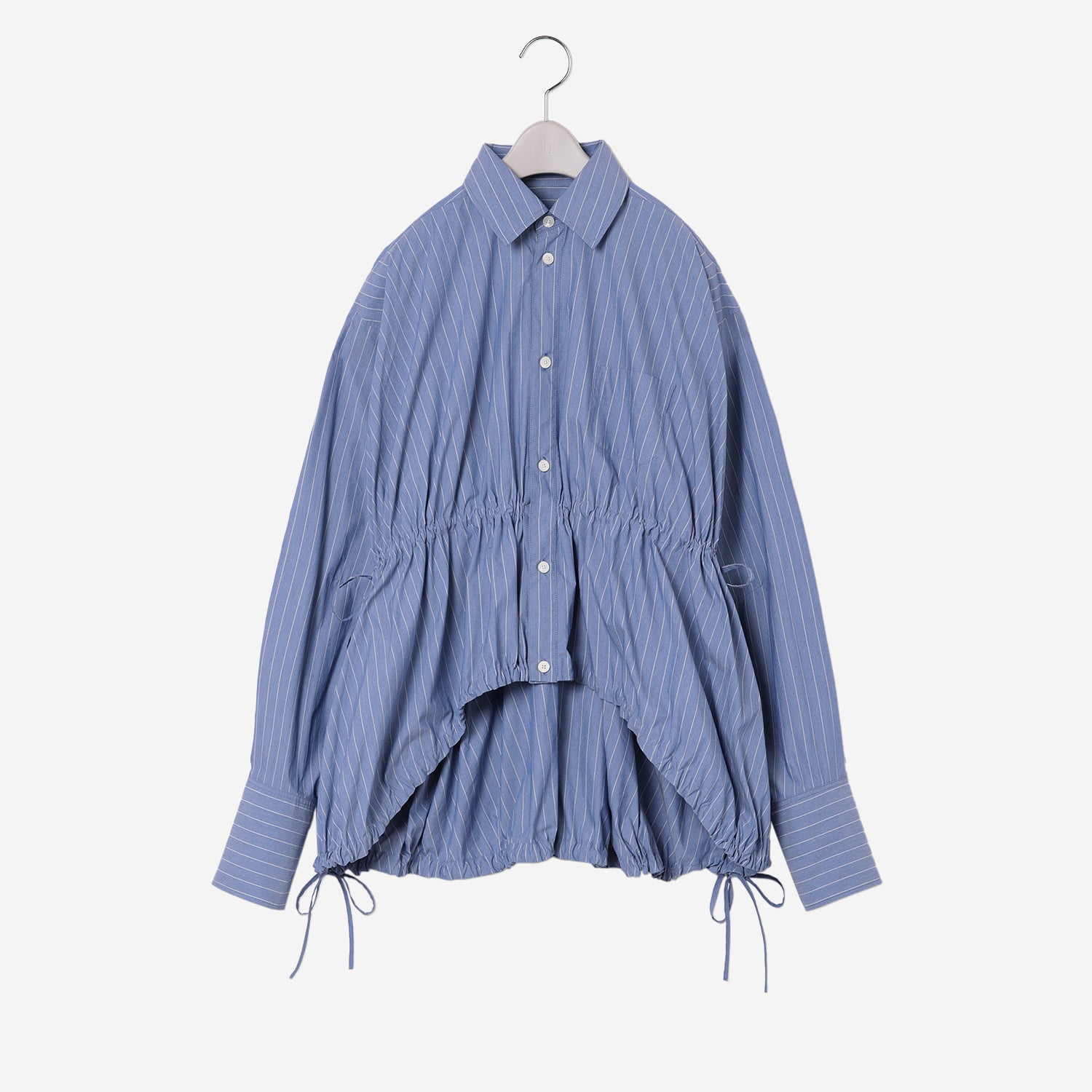 Gathered Shirt / blue stripe