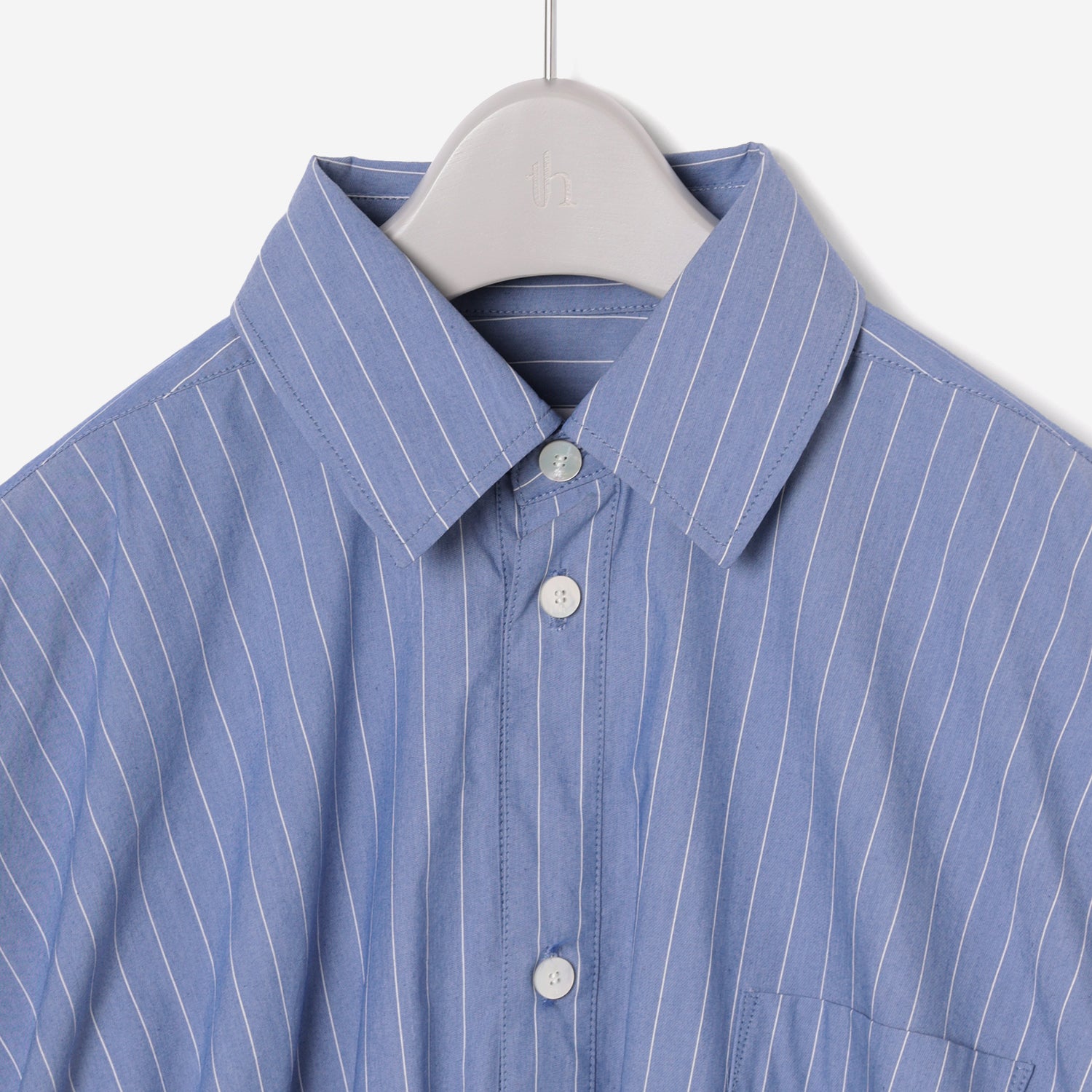 Gathered Shirt / blue stripe