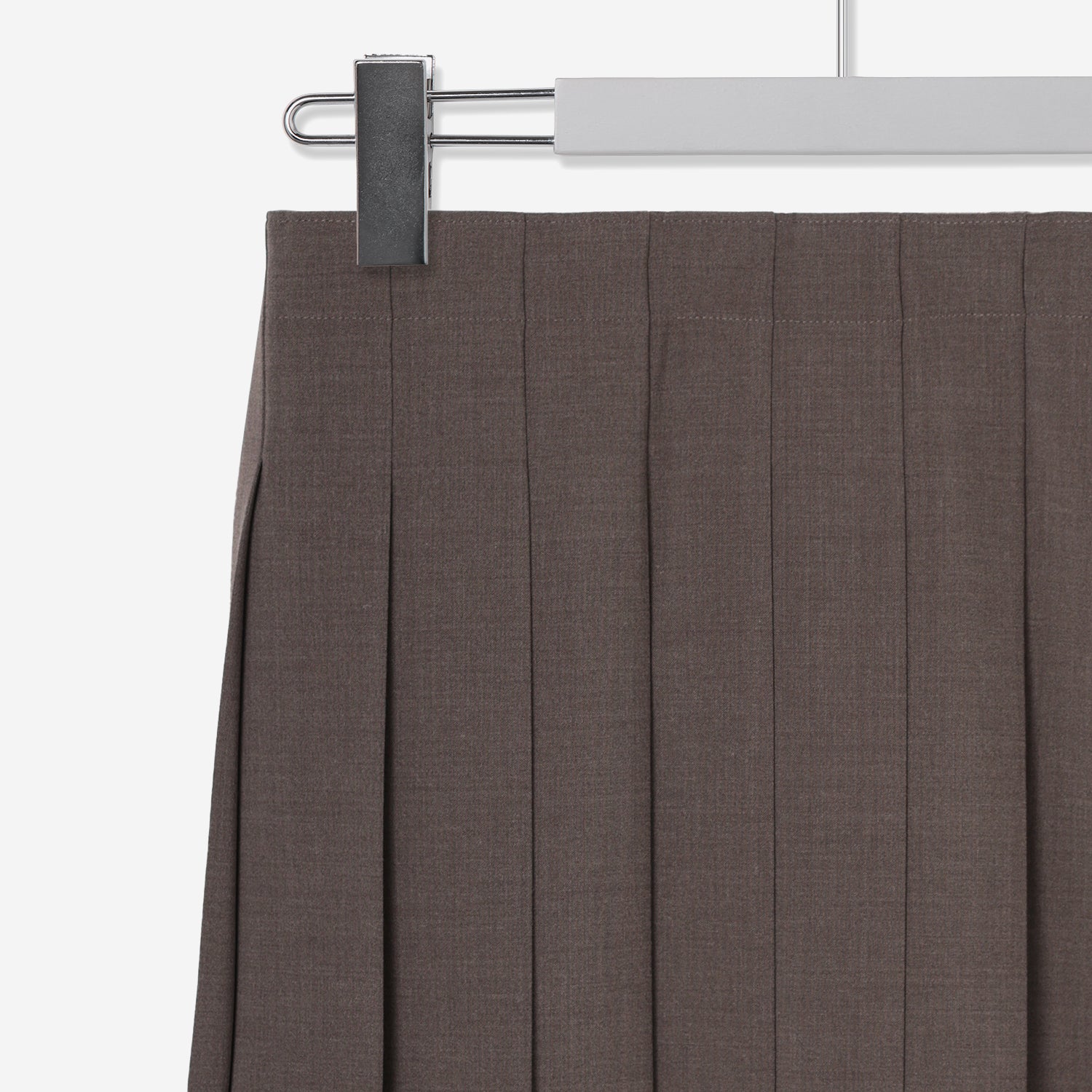 Layerd Pleated Skirt / brown