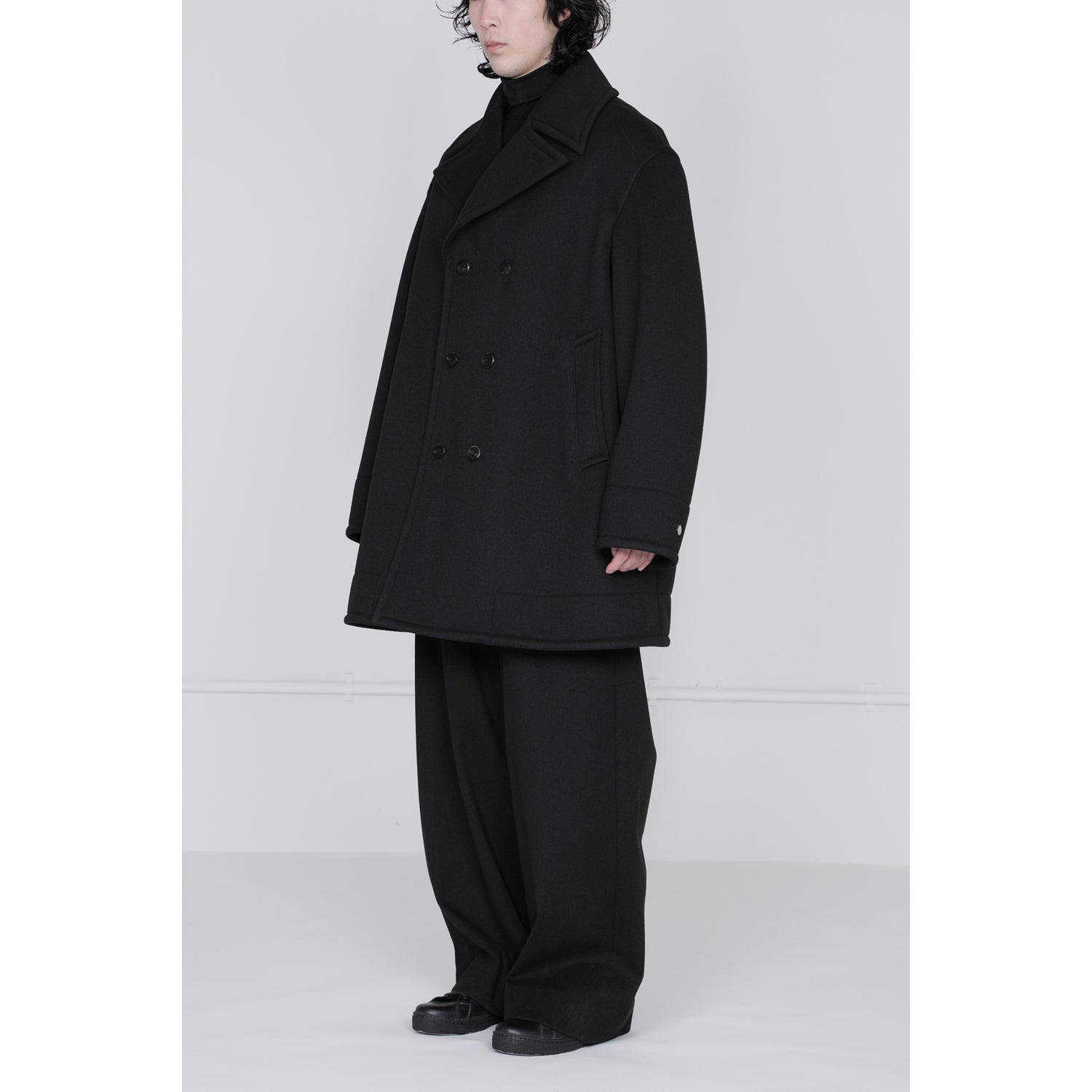 Oversized Marine Coat / black