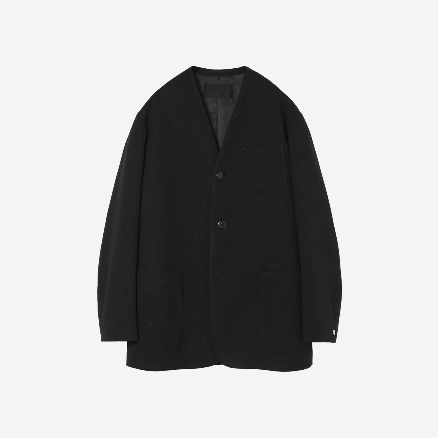 Collarless Jacket / black