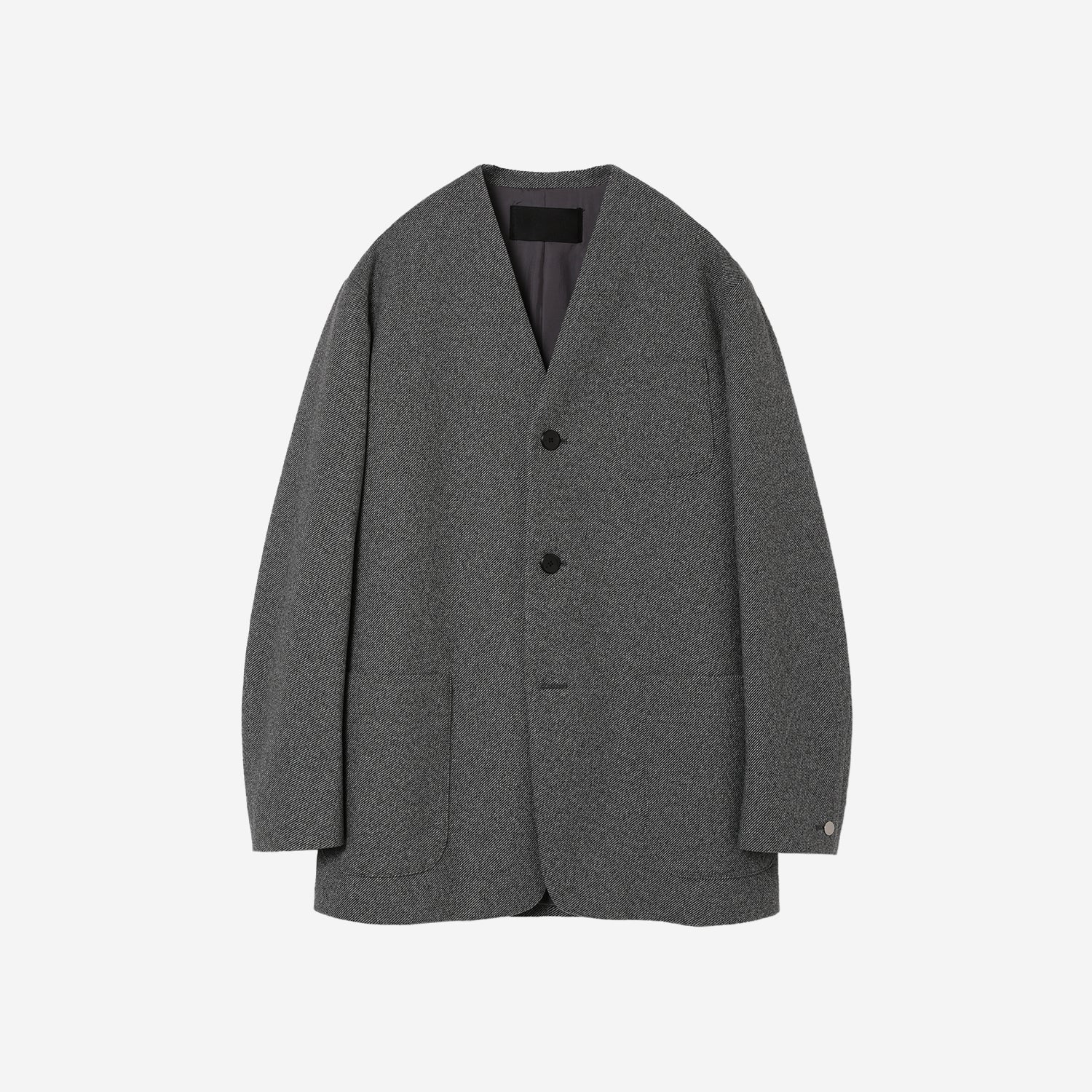 Collarless Jacket / gray