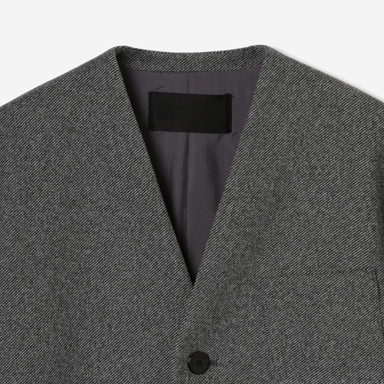 Collarless Jacket / gray