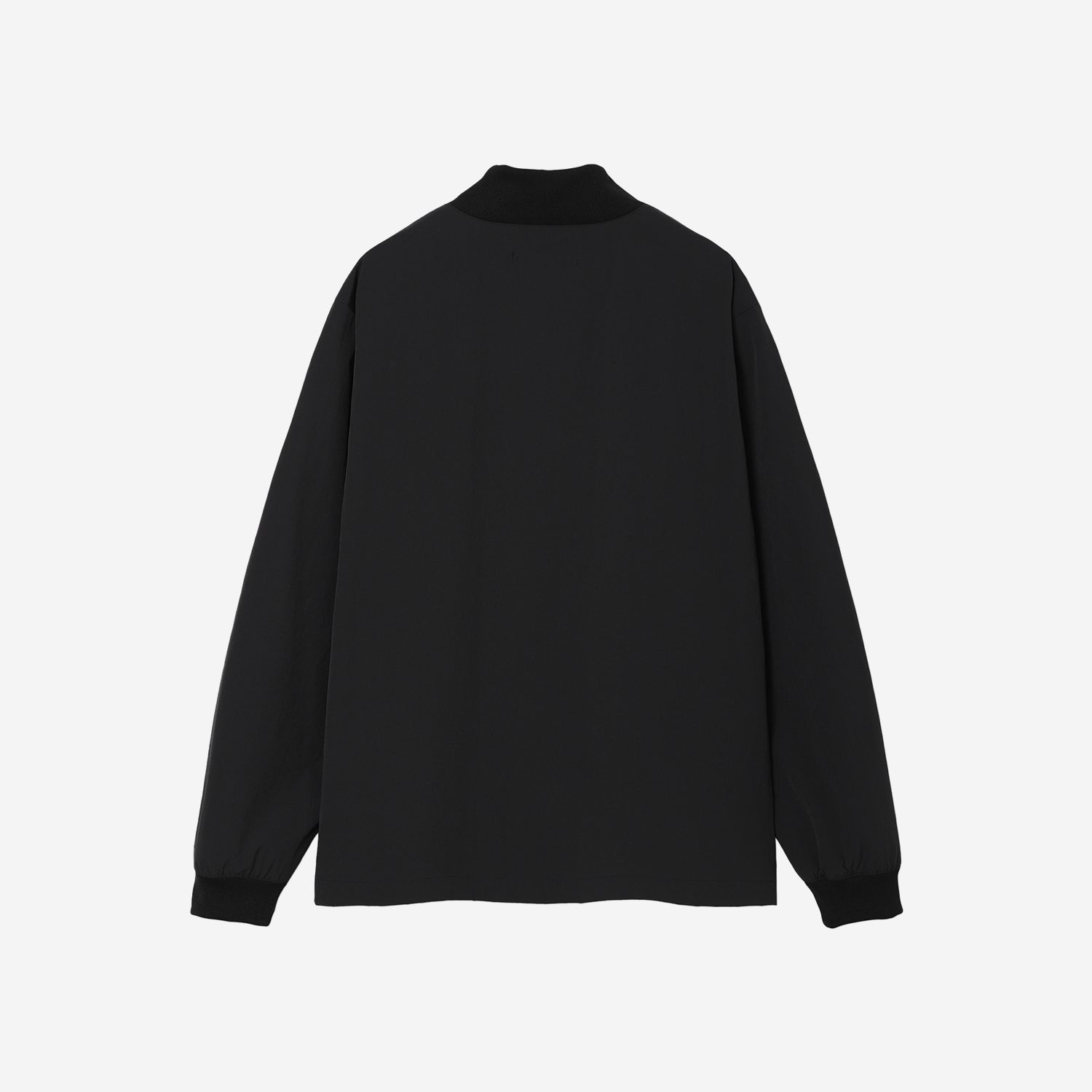 Nylon Mock Neck Tee / black