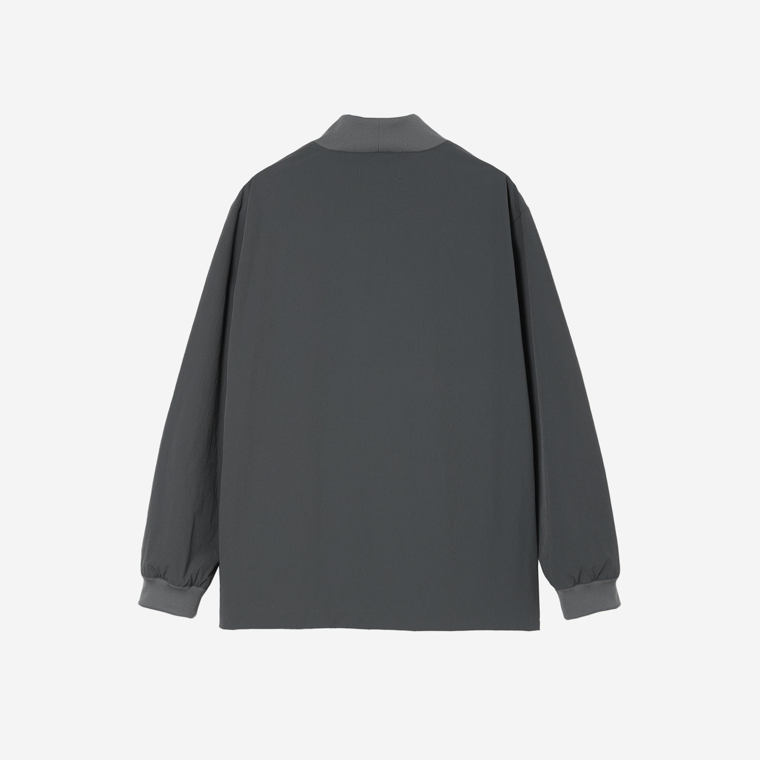 Nylon Mock Neck Tee / gray