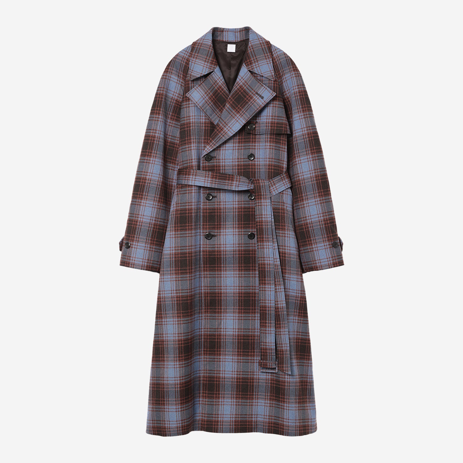 Wide Trench Coat / check