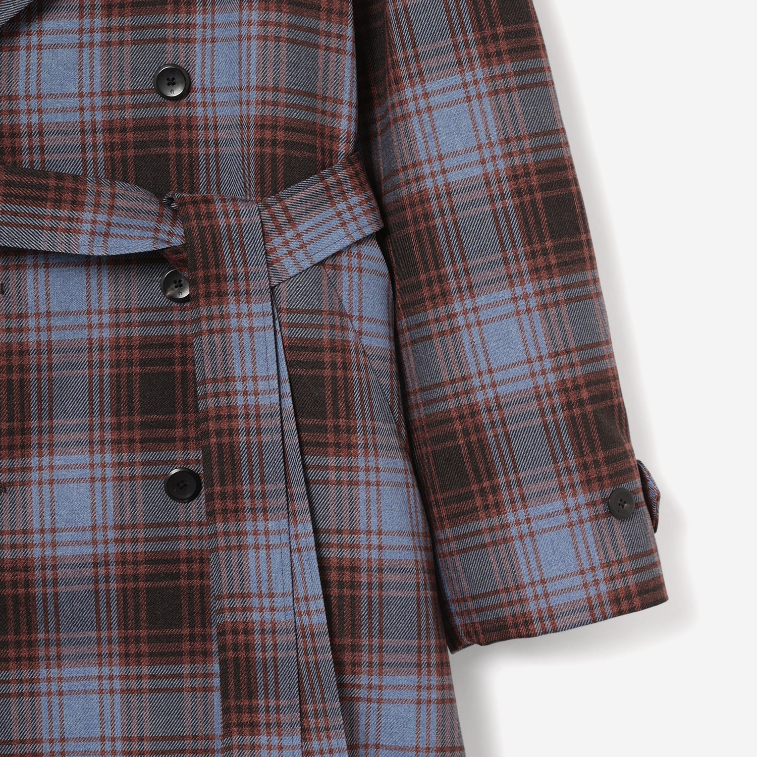 Wide Trench Coat / check