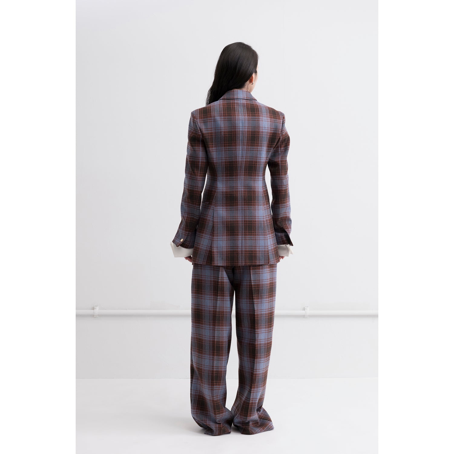 Double Front Vent Jacket / check