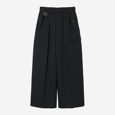 Wide Cargo Pants / dark navy