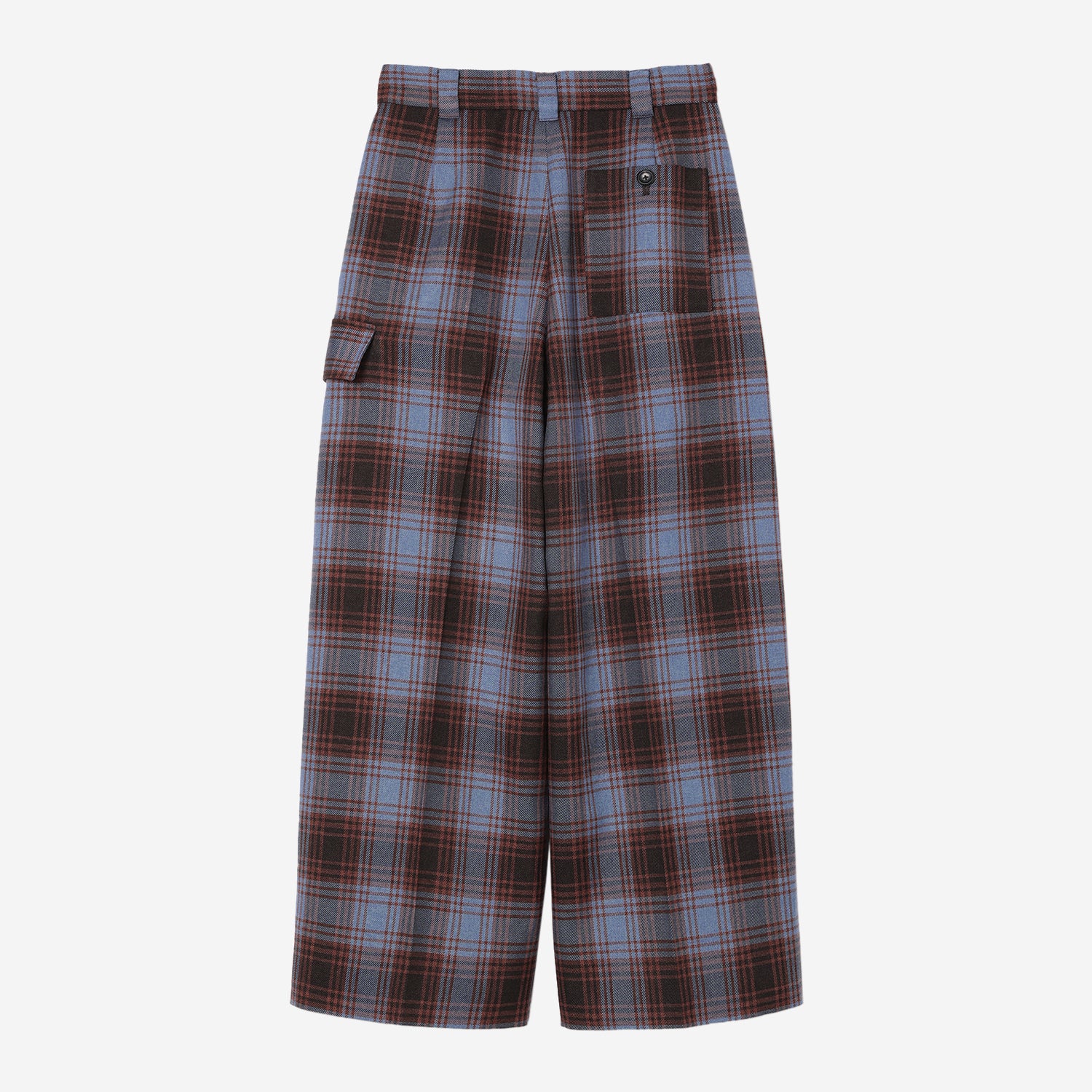 Wide Cargo Pants / check