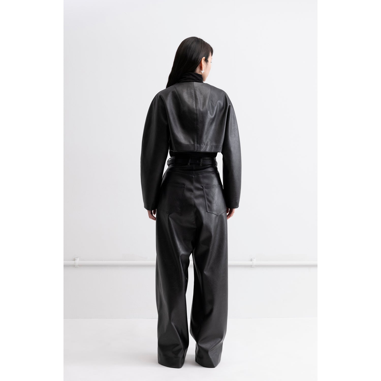 Wide 5pocket Pants / black