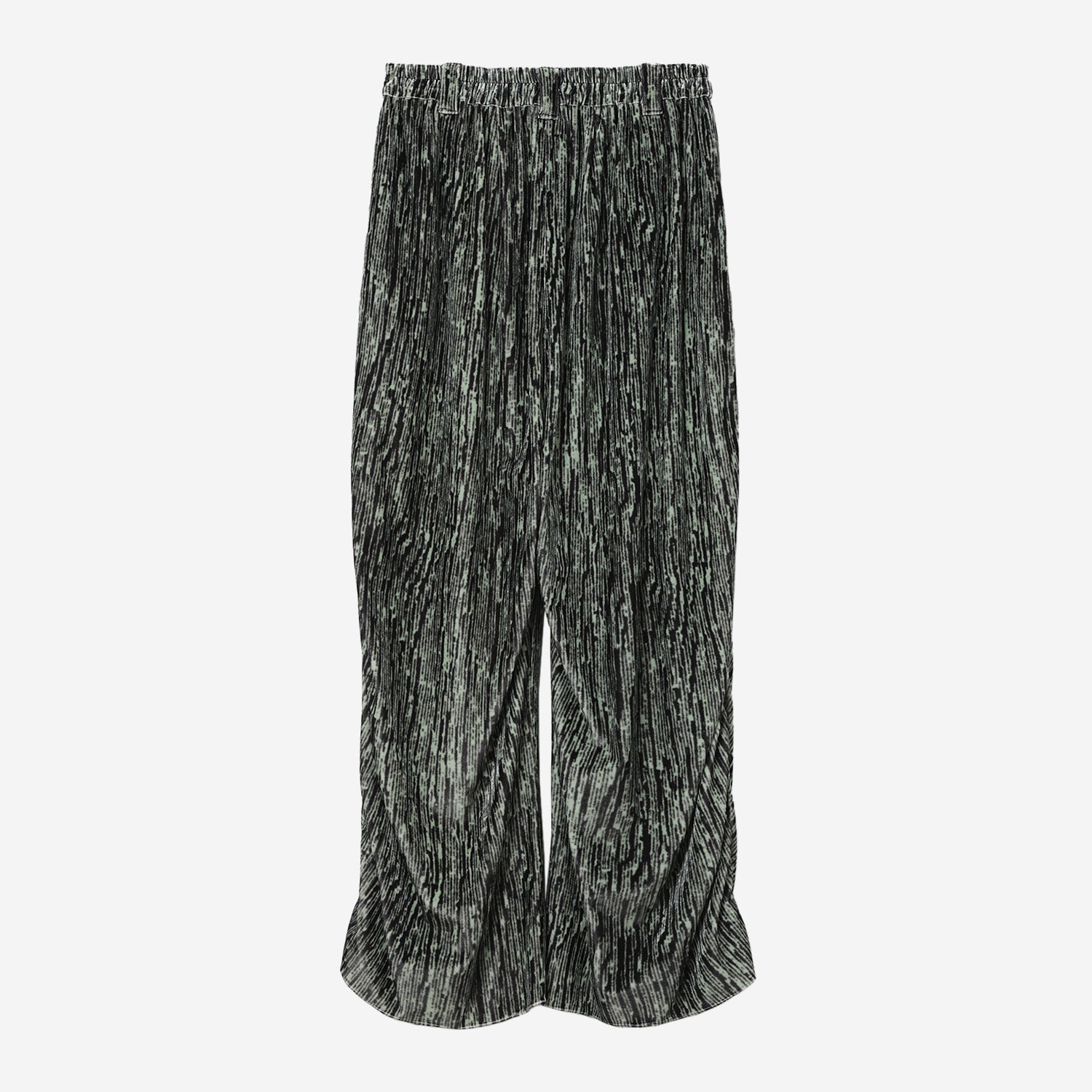 Printed Gather Wide Pants / forest