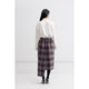 Block Paneled Skirt / check