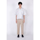 Open Collar Shirt (MID) / white stripe