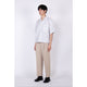 Open Collar Shirt (MID) / white stripe