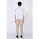 Open Collar Shirt (MID) / white stripe