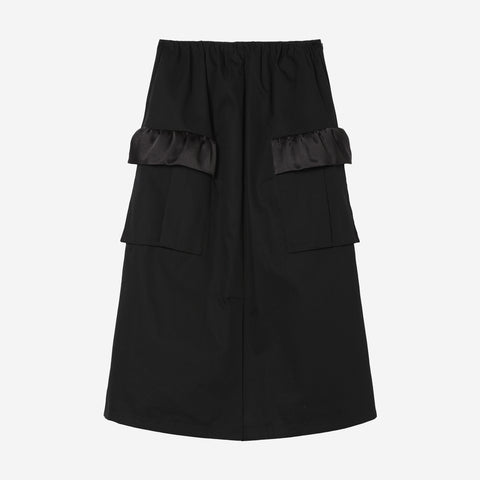 Waist Gathered Skirt / black
