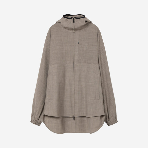 Hooded Shirt Blouson / beige