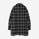 Bonding Stand Fall Collar Coat / gray check