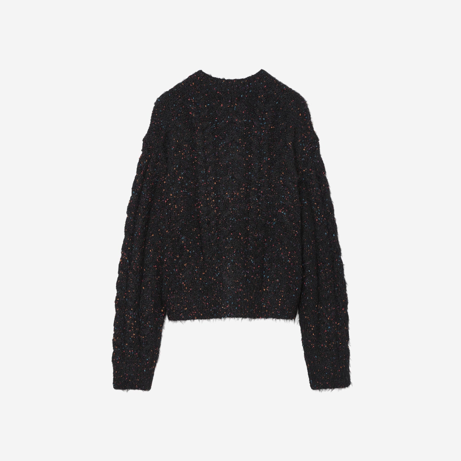 Color Nep Mole Knit Cardigan / black – th products