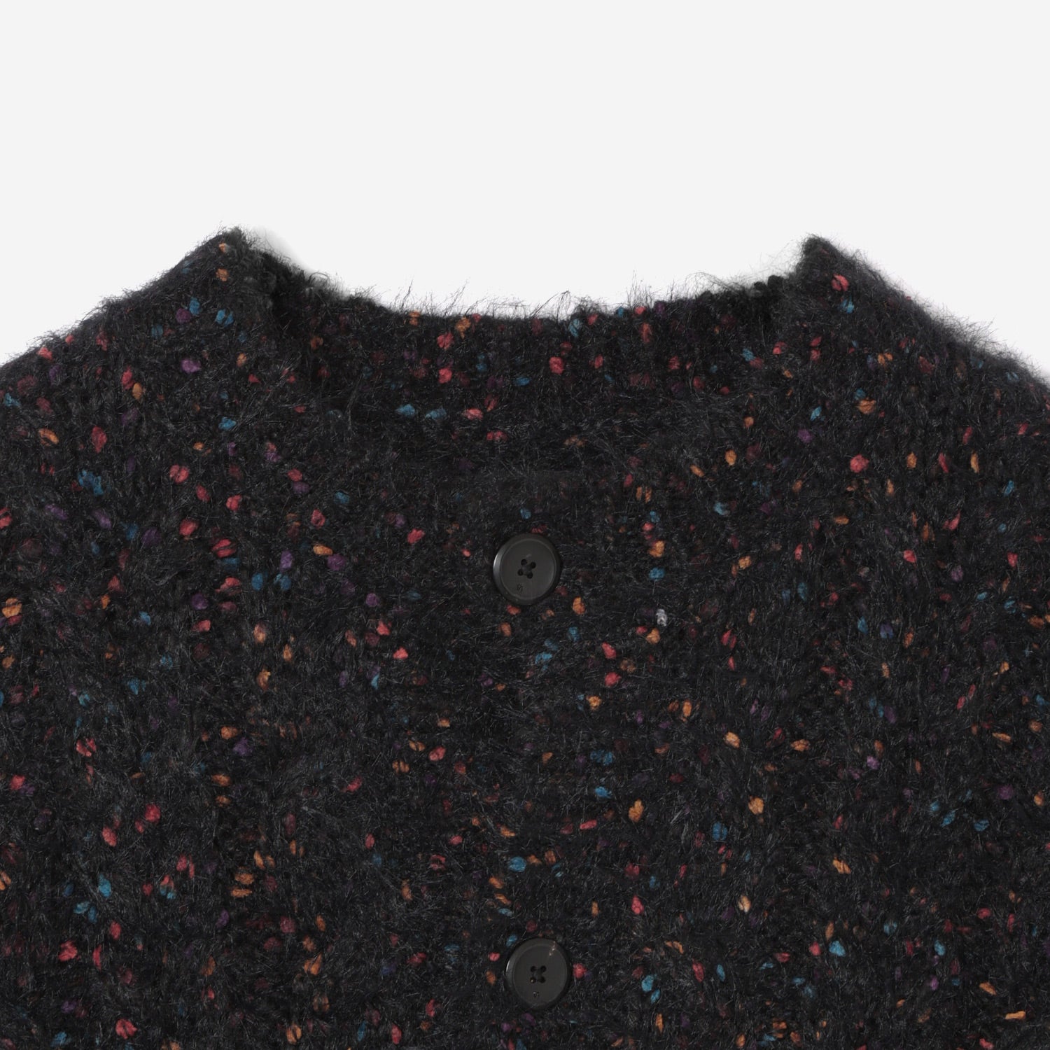 Color Nep Mole Knit Cardigan / black – th products