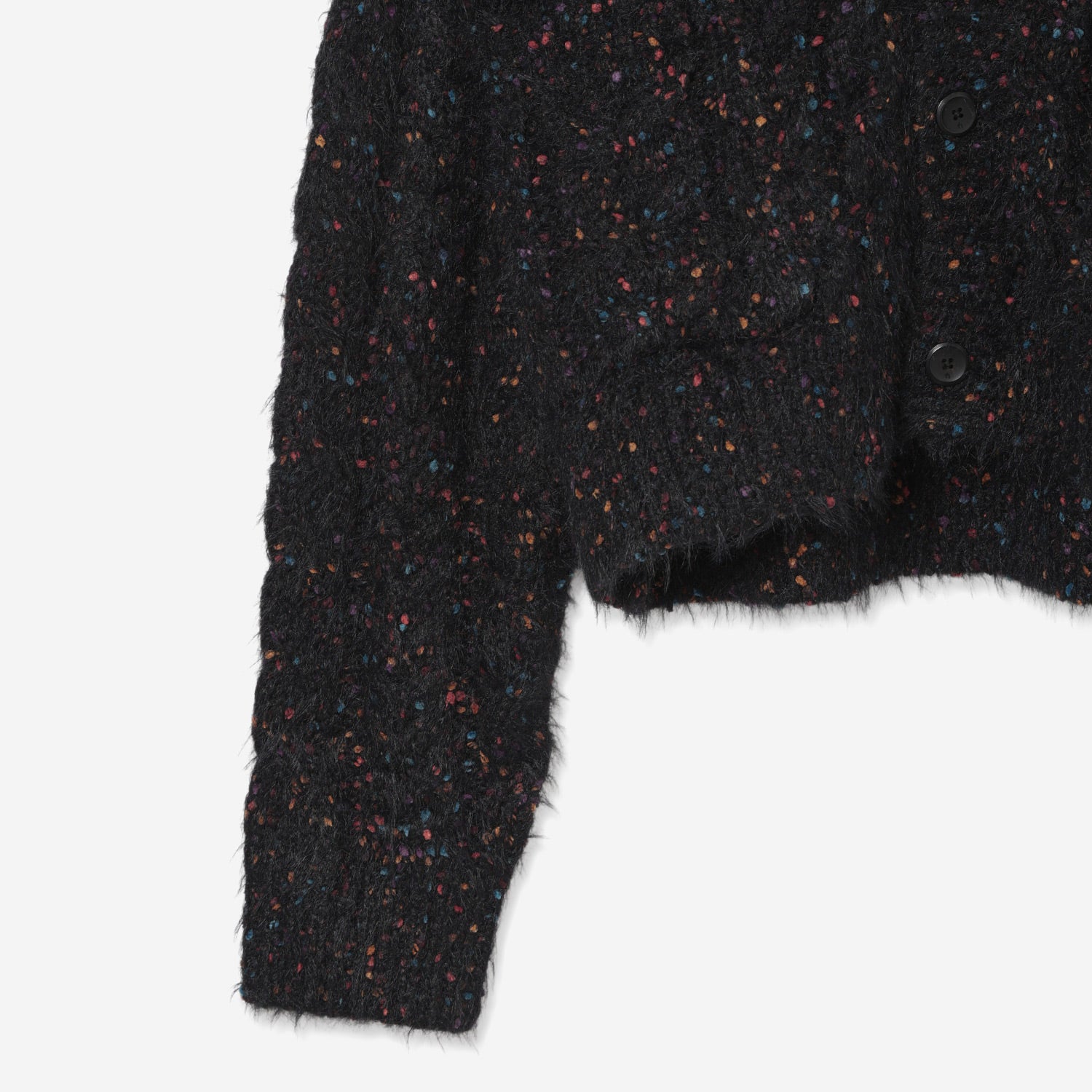 Color Nep Mole Knit Cardigan / black – th products