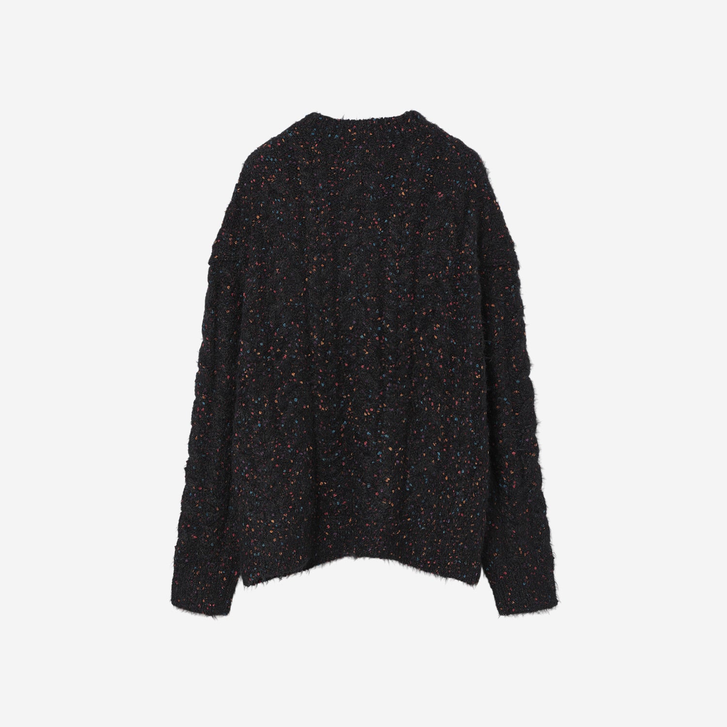 Color Nep Mole Knit Pullover / black – th products