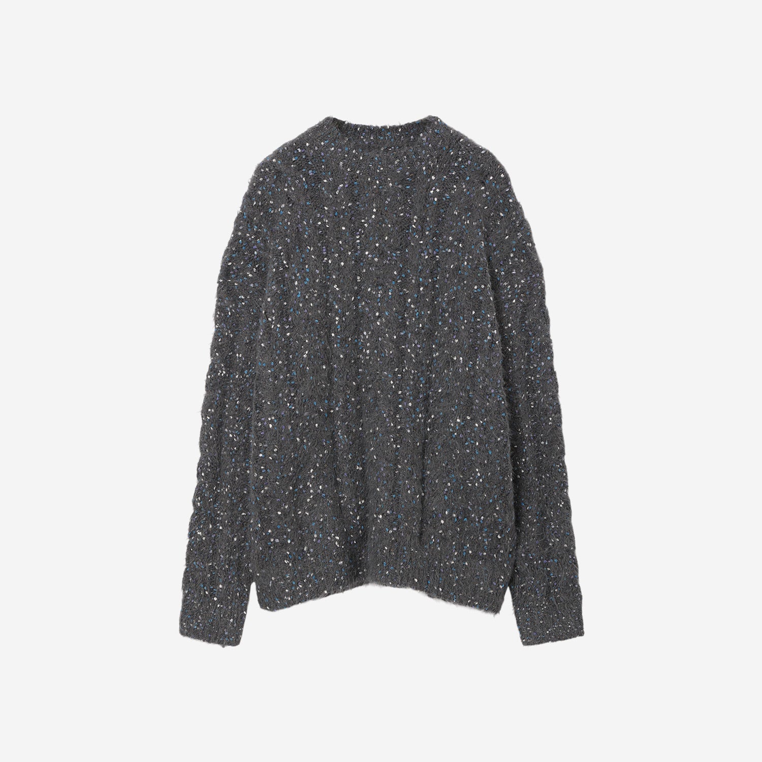 Color Nep Mole Knit Pullover / gray