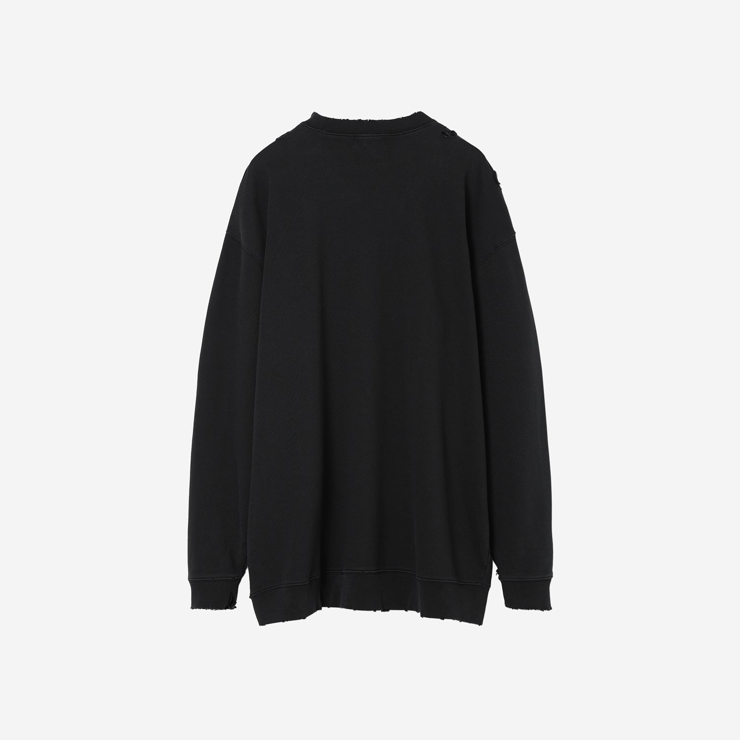 Damaged College Sweatshirt / black – th products