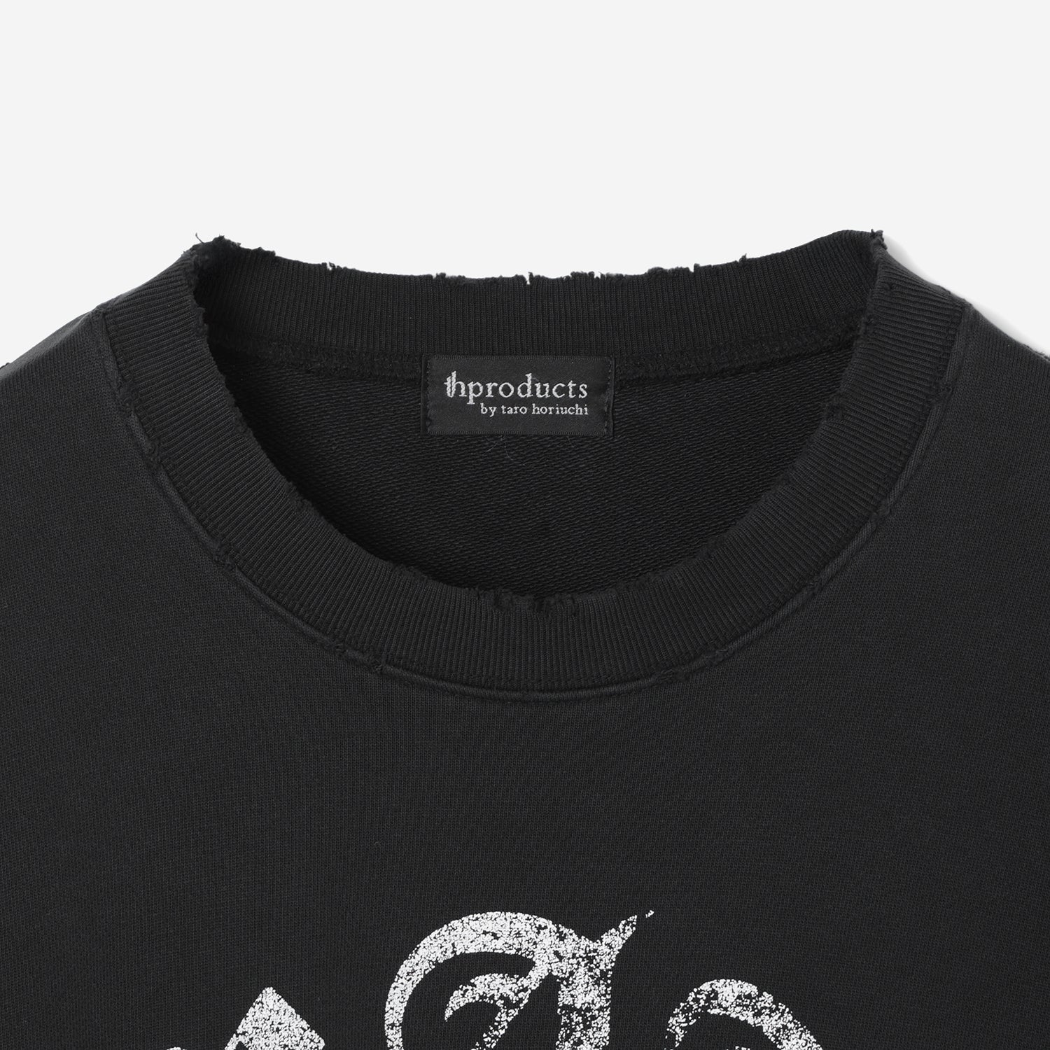 Damaged College Sweatshirt / black – th products