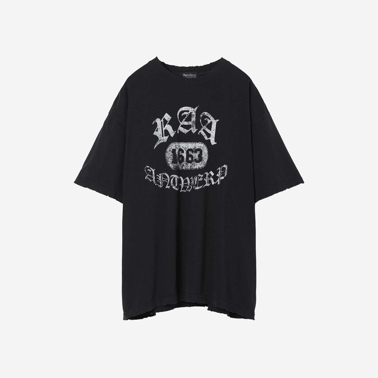 Damaged College Tee / black